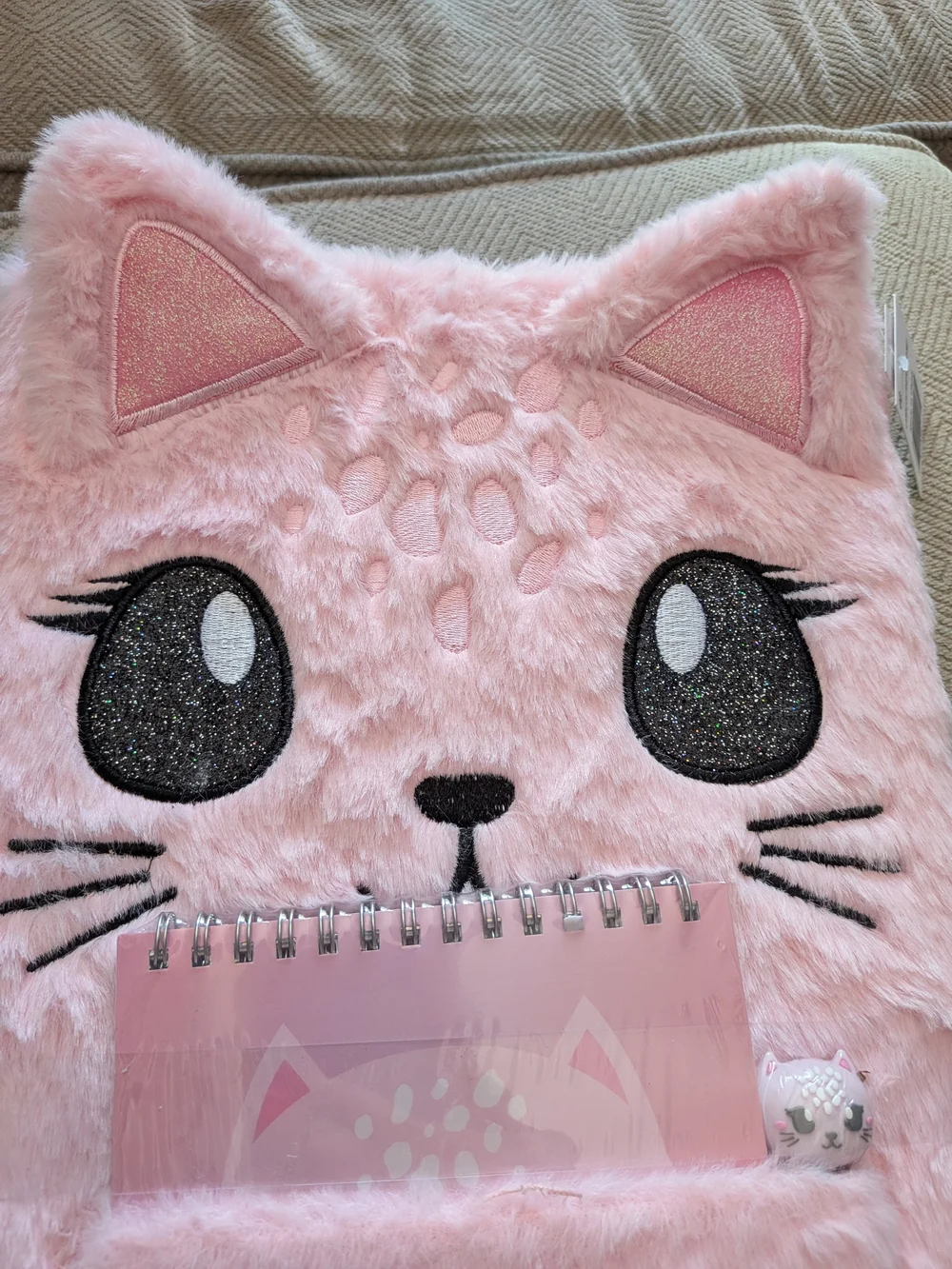 Pink Furry Cat Sketchbook & Notebook Bundle